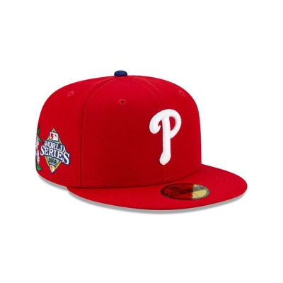 Red Philadelphia Phillies Hat - New Era MLB State Flower 59FIFTY Fitted Caps USA6539047